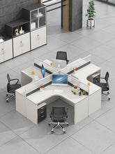 Load image into Gallery viewer, Simple and modern partition screen card holder working position staff office desk and chair combination office furniture
