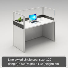 Load image into Gallery viewer, Simple and modern partition screen card holder working position staff office desk and chair combination office furniture
