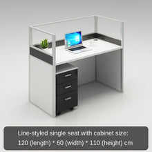 Load image into Gallery viewer, Simple and modern partition screen card holder working position staff office desk and chair combination office furniture

