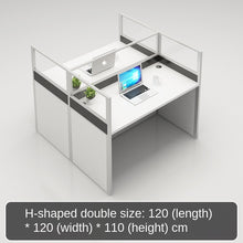 Load image into Gallery viewer, Simple and modern partition screen card holder working position staff office desk and chair combination office furniture
