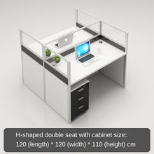 Load image into Gallery viewer, Simple and modern partition screen card holder working position staff office desk and chair combination office furniture
