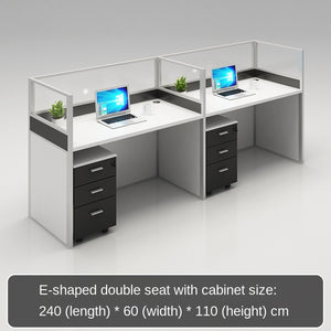 Simple and modern partition screen card holder working position staff office desk and chair combination office furniture