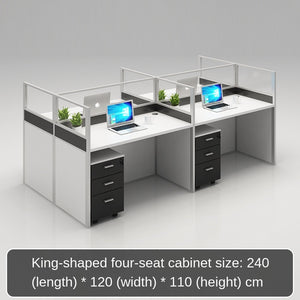 Simple and modern partition screen card holder working position staff office desk and chair combination office furniture