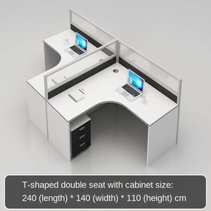 Simple and modern partition screen card holder working position staff office desk and chair combination office furniture