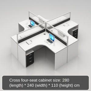 Simple and modern partition screen card holder working position staff office desk and chair combination office furniture