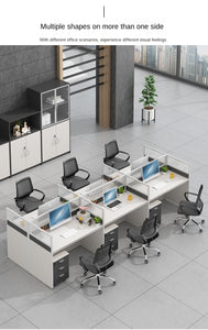 Simple and modern partition screen card holder working position staff office desk and chair combination office furniture