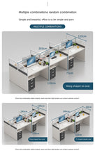 Load image into Gallery viewer, Simple and modern partition screen card holder working position staff office desk and chair combination office furniture
