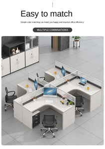 Simple and modern partition screen card holder working position staff office desk and chair combination office furniture
