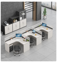 Load image into Gallery viewer, Simple and modern partition screen card holder working position staff office desk and chair combination office furniture
