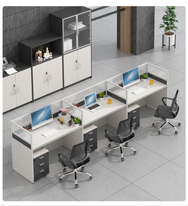 Simple and modern partition screen card holder working position staff office desk and chair combination office furniture