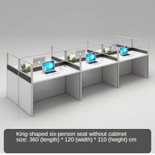 Load image into Gallery viewer, Simple and modern partition screen card holder working position staff office desk and chair combination office furniture
