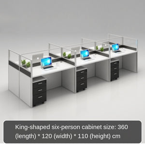 Simple and modern partition screen card holder working position staff office desk and chair combination office furniture