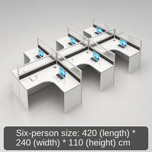 Load image into Gallery viewer, Simple and modern partition screen card holder working position staff office desk and chair combination office furniture
