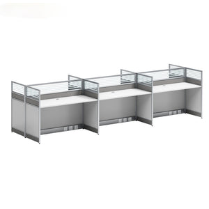 Desk office staff computer table and chair combination screen partition double financial desk