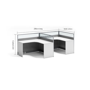 Desk office staff computer table and chair combination screen partition double financial desk