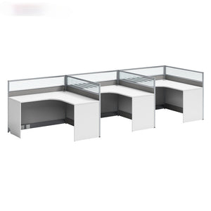 Desk office staff computer table and chair combination screen partition double financial desk