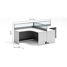 Load image into Gallery viewer, Desk office staff computer table and chair combination screen partition double financial desk
