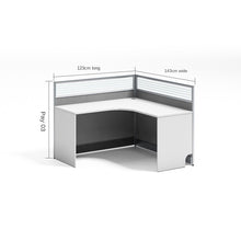 Load image into Gallery viewer, Desk office staff computer table and chair combination screen partition double financial desk
