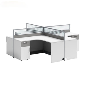 Desk office staff computer table and chair combination screen partition double financial desk