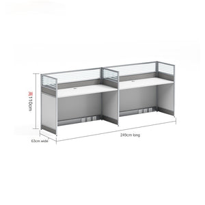 Desk office staff computer table and chair combination screen partition double financial desk
