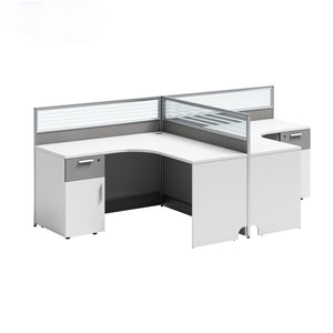 Desk office staff computer table and chair combination screen partition double financial desk