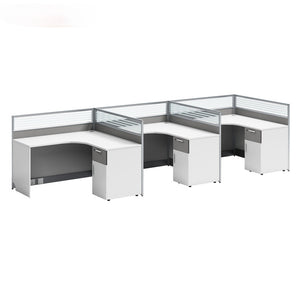 Desk office staff computer table and chair combination screen partition double financial desk