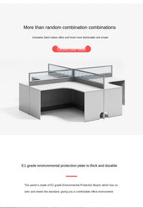 Desk office staff computer table and chair combination screen partition double financial desk