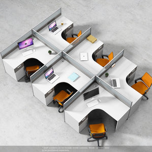 Desk office staff computer table and chair combination screen partition double financial desk