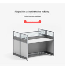 Load image into Gallery viewer, Desk office staff computer table and chair combination screen partition double financial desk
