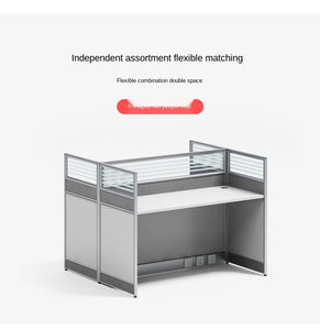 Desk office staff computer table and chair combination screen partition double financial desk