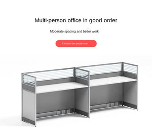 Desk office staff computer table and chair combination screen partition double financial desk
