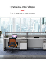 Load image into Gallery viewer, Desk office staff computer table and chair combination screen partition double financial desk
