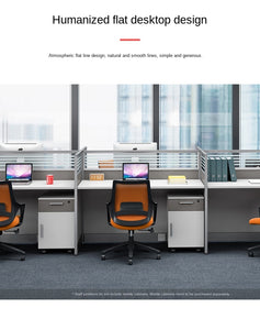 Desk office staff computer table and chair combination screen partition double financial desk